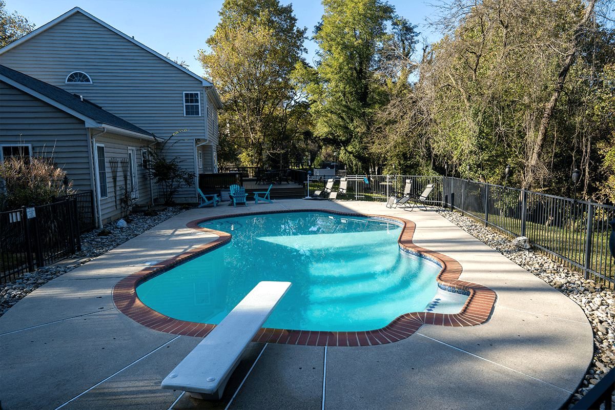 The pool at the Arnold house
