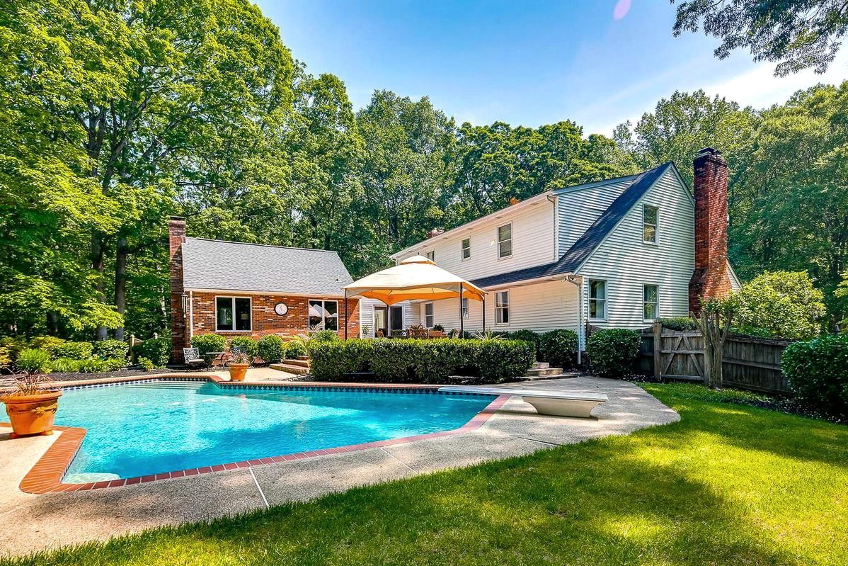 The pool at the Crownsville home