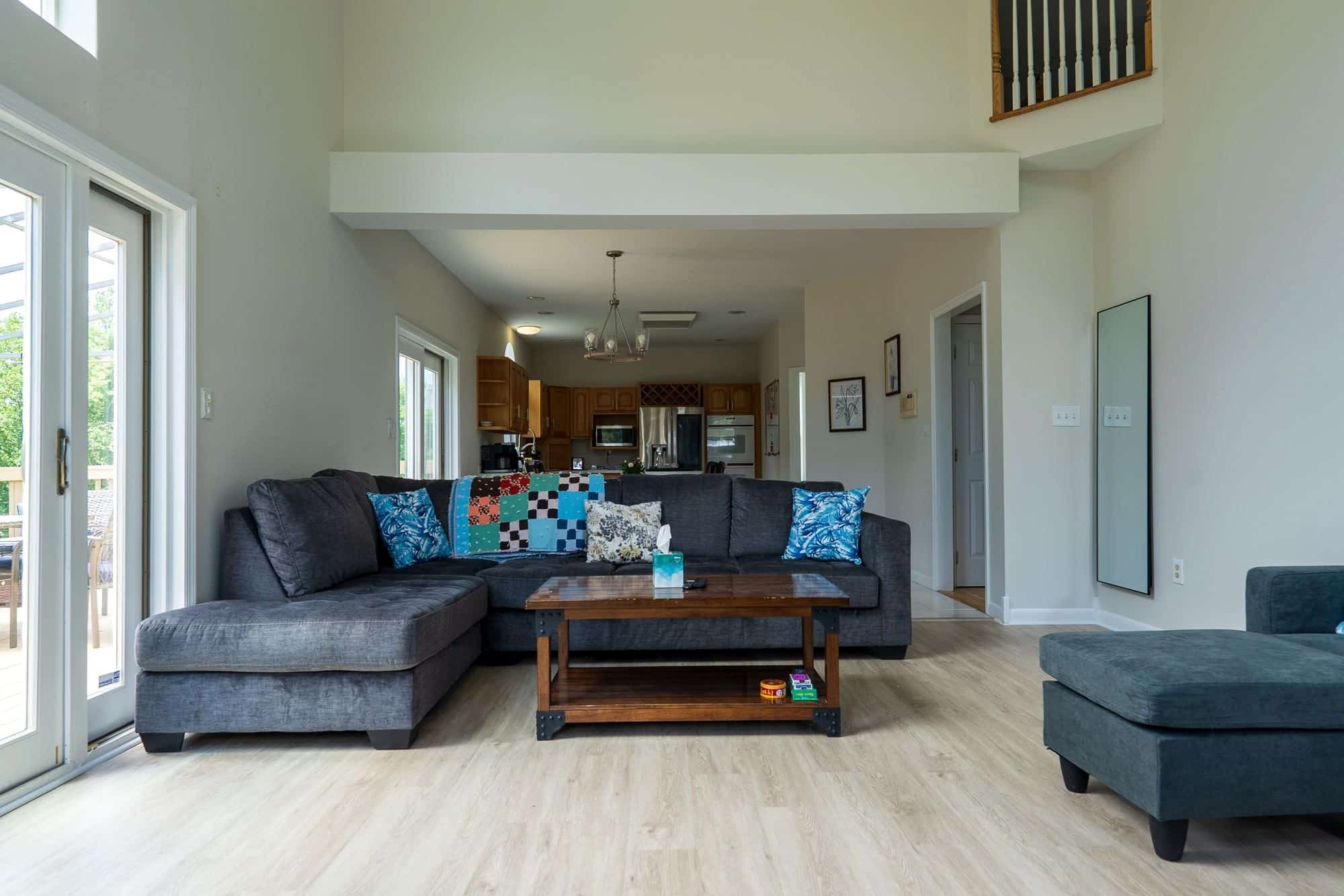 The living room at the Ellicott City home