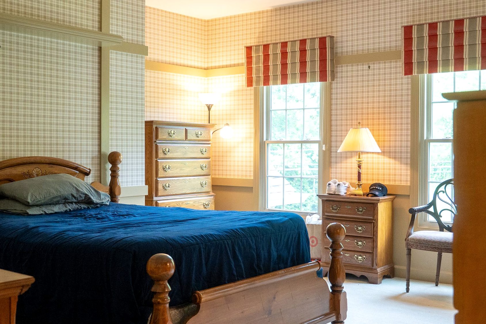 A bedroom at the Gambrills home