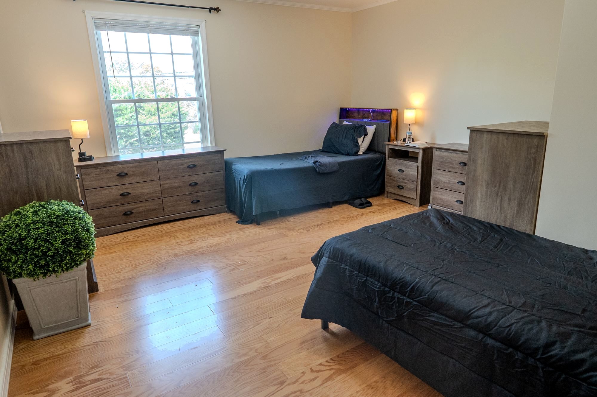A bedroom at the Silver Spring home
