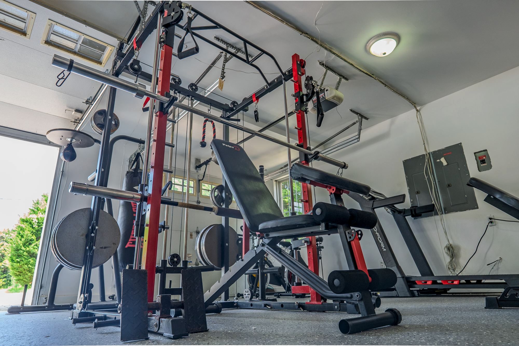 The gym at the Silver Spring home