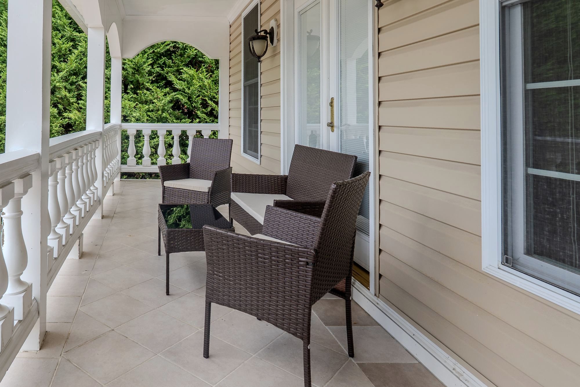 The porch at the Silver Spring home