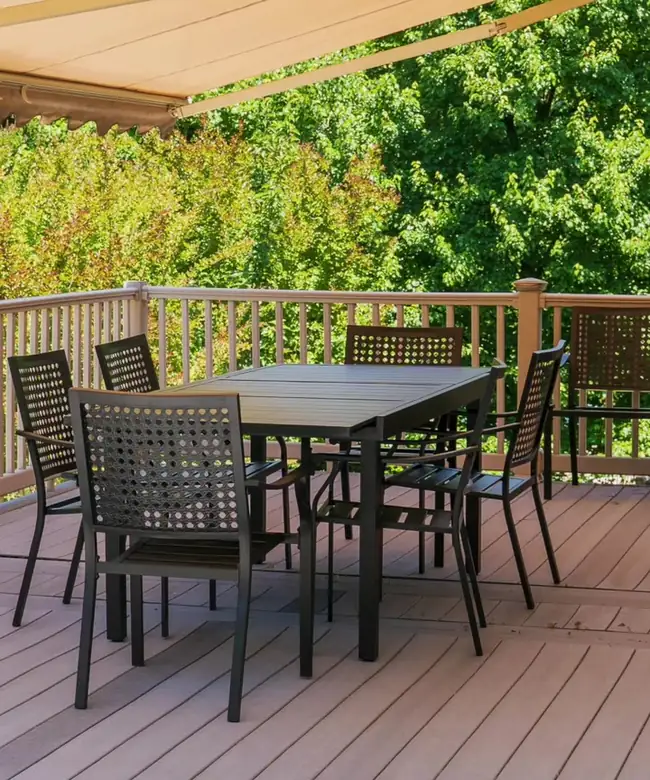 The deck at the Pasadena house