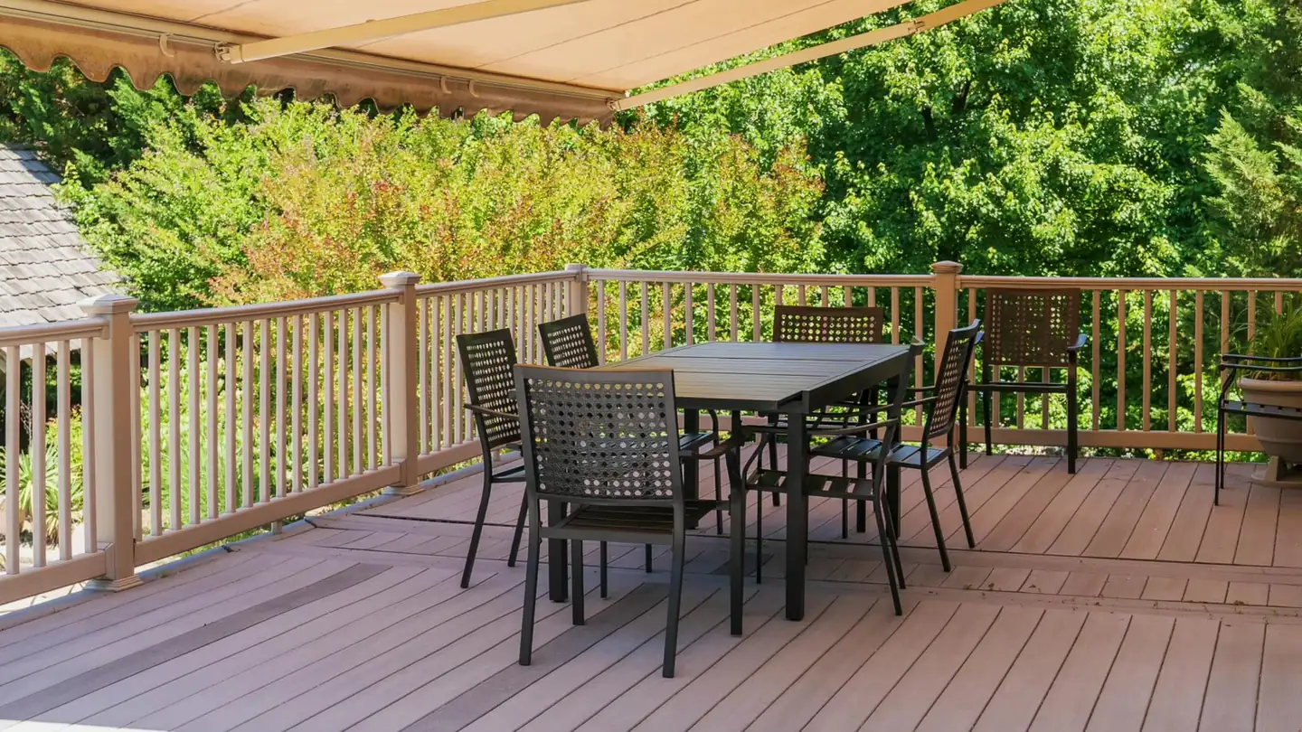 The deck at the Pasadena house